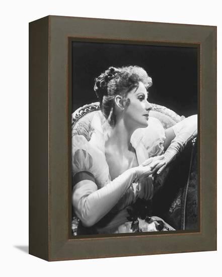 Marie Walewska (Conquest) by Clarence Brown with Greta Garbo, 1937 (b/w photo)-null-Framed Stretched Canvas