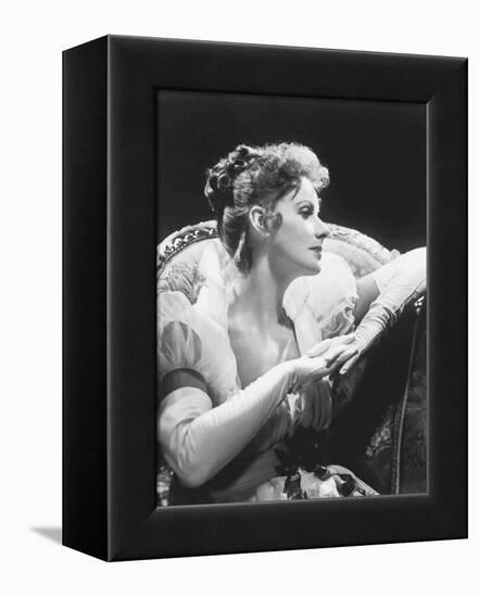 Marie Walewska (Conquest) by Clarence Brown with Greta Garbo, 1937 (b/w photo)-null-Framed Stretched Canvas