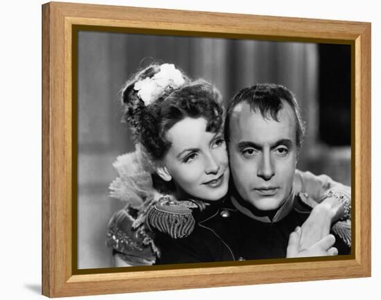 Marie Walewska (Conquest) by Clarence Brown with Greta Garbo and Charles Boyer (dans le role by Nap-null-Framed Stretched Canvas