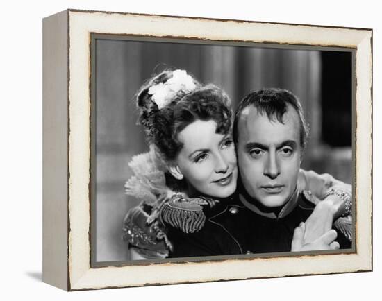 Marie Walewska (Conquest) by Clarence Brown with Greta Garbo and Charles Boyer (dans le role by Nap-null-Framed Stretched Canvas