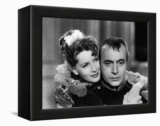 Marie Walewska (Conquest) by Clarence Brown with Greta Garbo and Charles Boyer (dans le role by Nap-null-Framed Stretched Canvas