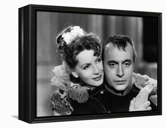 Marie Walewska (Conquest) by Clarence Brown with Greta Garbo and Charles Boyer (dans le role by Nap-null-Framed Stretched Canvas