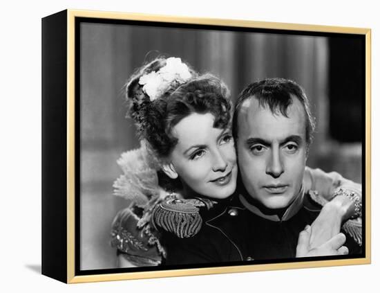 Marie Walewska (Conquest) by Clarence Brown with Greta Garbo and Charles Boyer (dans le role by Nap-null-Framed Stretched Canvas