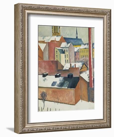 Marienkirche Im Schnee, 1911-Auguste Macke-Framed Giclee Print