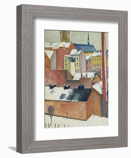 Marienkirche Im Schnee, 1911-Auguste Macke-Framed Giclee Print