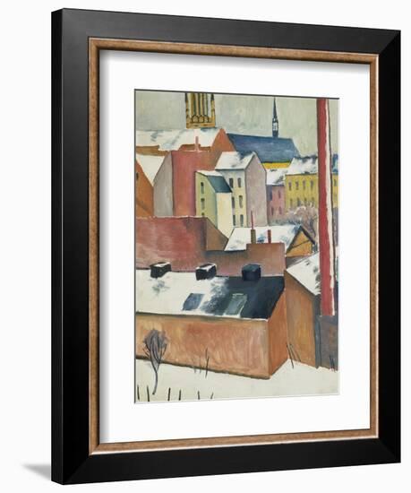 Marienkirche Im Schnee, 1911-Auguste Macke-Framed Giclee Print