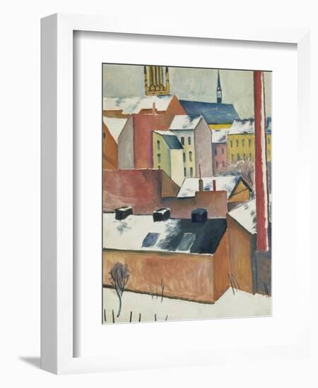 Marienkirche Im Schnee, 1911-Auguste Macke-Framed Giclee Print