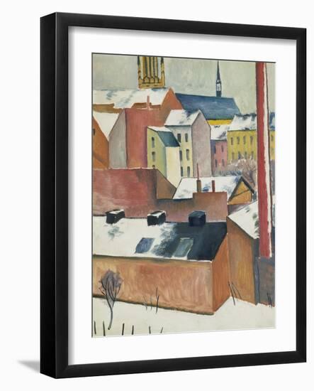 Marienkirche Im Schnee, 1911-Auguste Macke-Framed Giclee Print