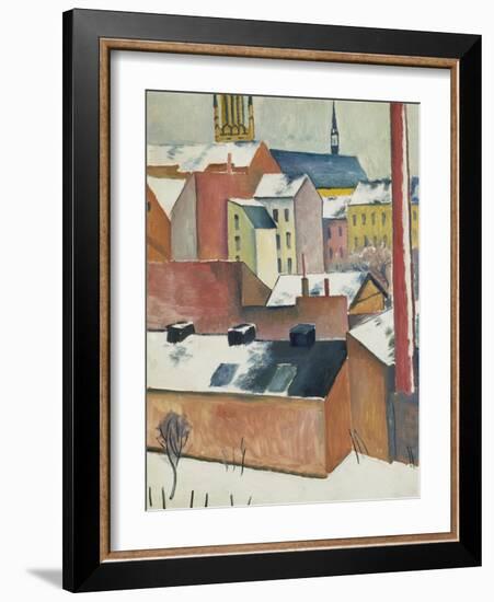 Marienkirche Im Schnee, 1911-Auguste Macke-Framed Giclee Print