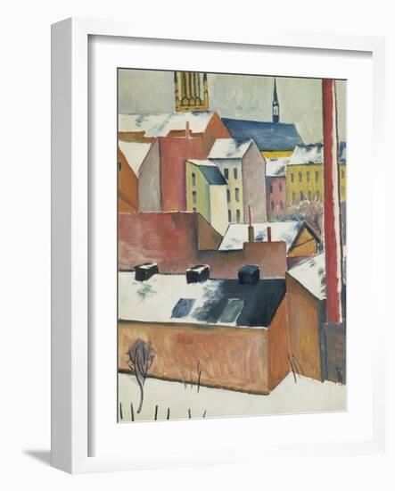 Marienkirche Im Schnee, 1911-Auguste Macke-Framed Giclee Print