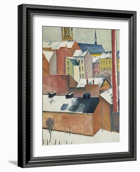 Marienkirche Im Schnee, 1911-Auguste Macke-Framed Giclee Print