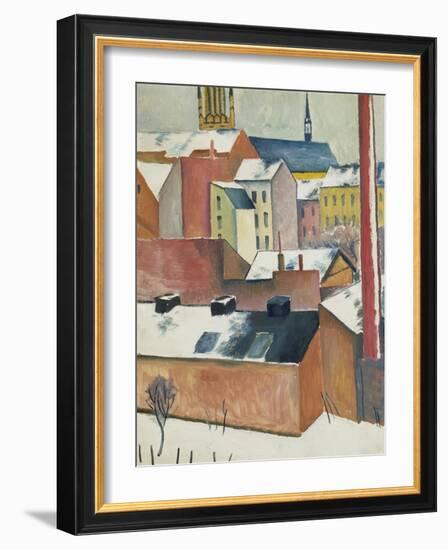 Marienkirche Im Schnee, 1911-Auguste Macke-Framed Giclee Print