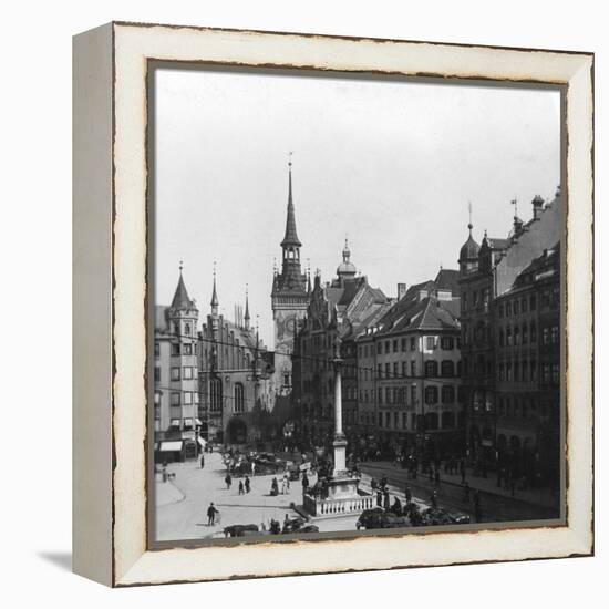Marienplatz, Munich, Germany, C1900-Wurthle & Sons-Framed Premier Image Canvas