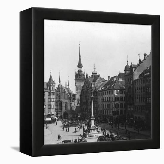 Marienplatz, Munich, Germany, C1900-Wurthle & Sons-Framed Premier Image Canvas