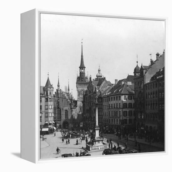 Marienplatz, Munich, Germany, C1900-Wurthle & Sons-Framed Premier Image Canvas