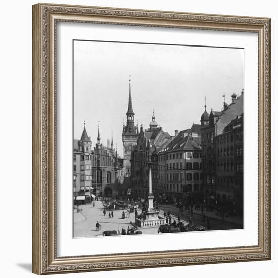 Marienplatz, Munich, Germany, C1900-Wurthle & Sons-Framed Photographic Print