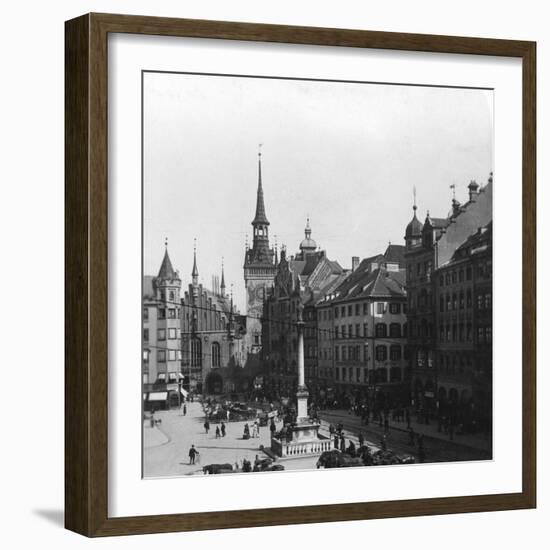 Marienplatz, Munich, Germany, C1900-Wurthle & Sons-Framed Photographic Print