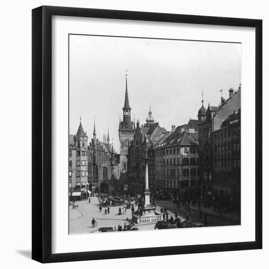 Marienplatz, Munich, Germany, C1900-Wurthle & Sons-Framed Photographic Print