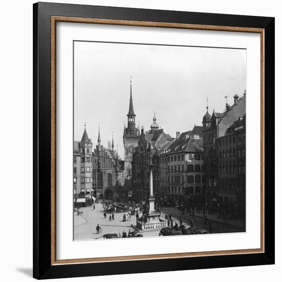 Marienplatz, Munich, Germany, C1900-Wurthle & Sons-Framed Photographic Print