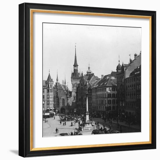 Marienplatz, Munich, Germany, C1900-Wurthle & Sons-Framed Photographic Print