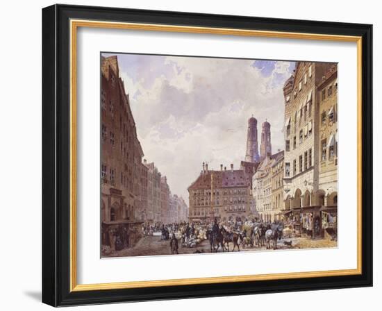 Marienplatz, Munich-Friedrich Eibner-Framed Giclee Print