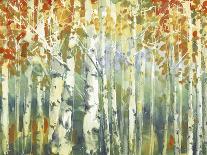 Abstract Birch Trees Warm-Marietta Cohen Art and Design-Framed Giclee Print