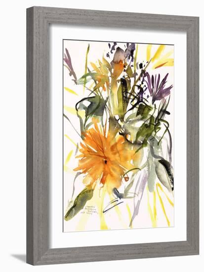 Marigold and Other Flowers, 2004-Claudia Hutchins-Puechavy-Framed Giclee Print