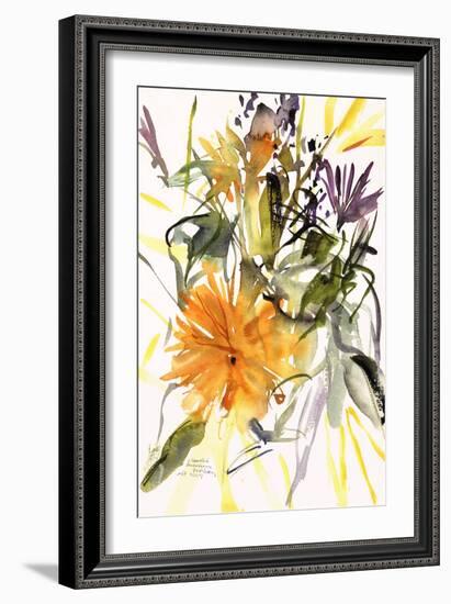 Marigold and Other Flowers, 2004-Claudia Hutchins-Puechavy-Framed Giclee Print