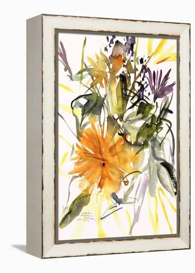 Marigold and Other Flowers, 2004-Claudia Hutchins-Puechavy-Framed Premier Image Canvas