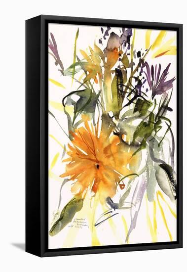 Marigold and Other Flowers, 2004-Claudia Hutchins-Puechavy-Framed Premier Image Canvas