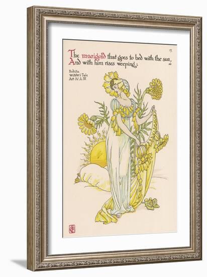 Marigold Personified-Walter Crane-Framed Art Print