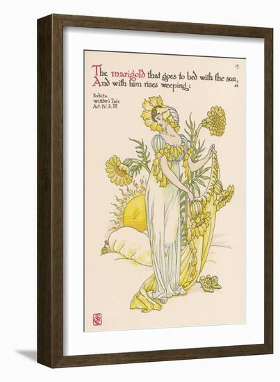 Marigold Personified-Walter Crane-Framed Art Print