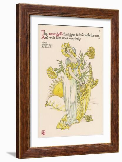 Marigold Personified-Walter Crane-Framed Art Print