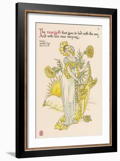 Marigold Personified-Walter Crane-Framed Art Print