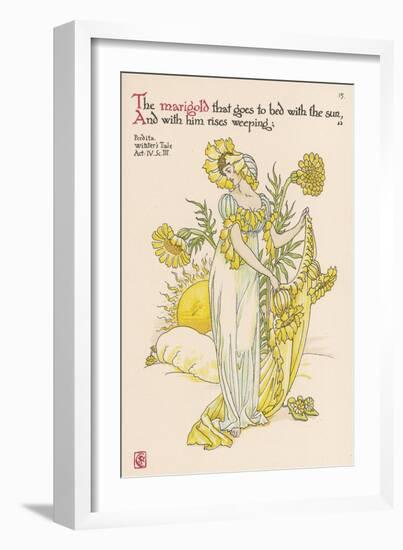 Marigold Personified-Walter Crane-Framed Art Print