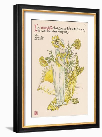 Marigold Personified-Walter Crane-Framed Art Print