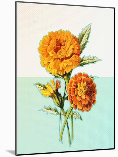 Marigold Yellow-null-Mounted Art Print