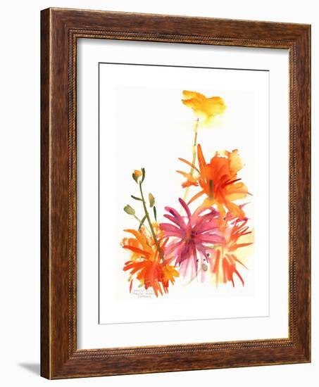 Marigolds and Other Flowers, 2004-Claudia Hutchins-Puechavy-Framed Giclee Print