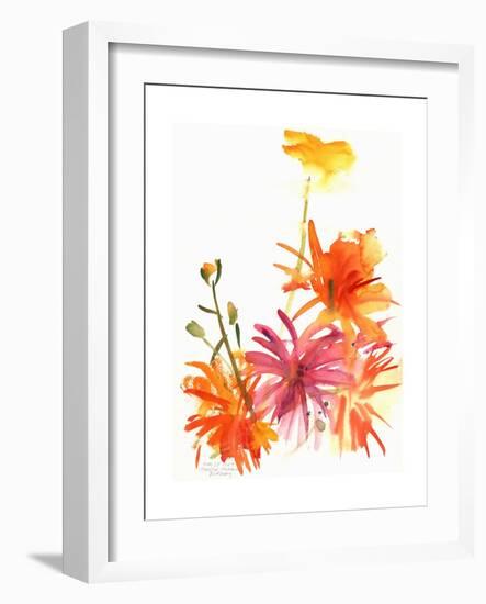 Marigolds and Other Flowers, 2004-Claudia Hutchins-Puechavy-Framed Giclee Print
