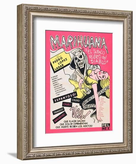 Marihuana, (aka Marihuana Story), Mexican poster art, 1950-null-Framed Art Print