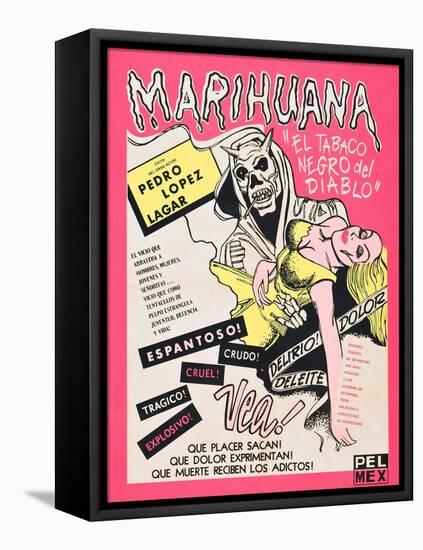 Marihuana, (aka Marihuana Story), Mexican poster art, 1950-null-Framed Stretched Canvas