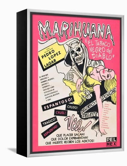 Marihuana, (aka Marihuana Story), Mexican poster art, 1950-null-Framed Stretched Canvas