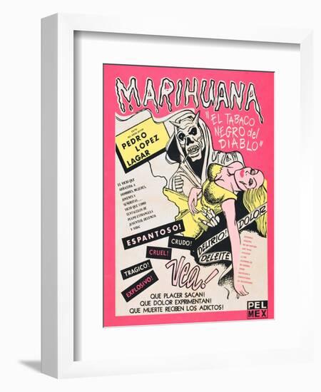 Marihuana, (aka Marihuana Story), Mexican poster art, 1950-null-Framed Premium Giclee Print