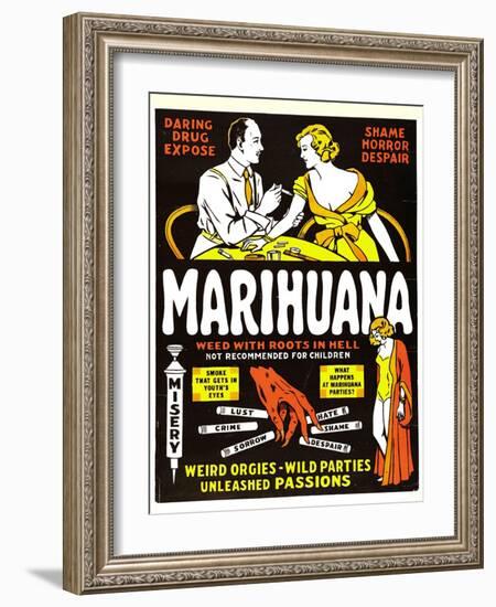 Marihuana, (aka Marihuana, the Weed with Roots in Hell!), 1936-null-Framed Art Print