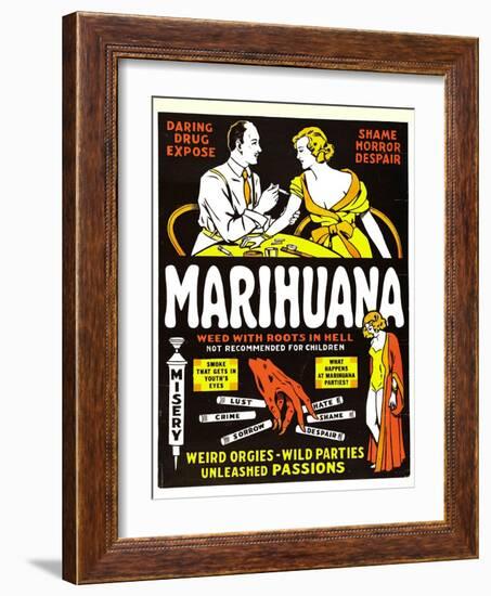 Marihuana, (aka Marihuana, the Weed with Roots in Hell!), 1936-null-Framed Art Print