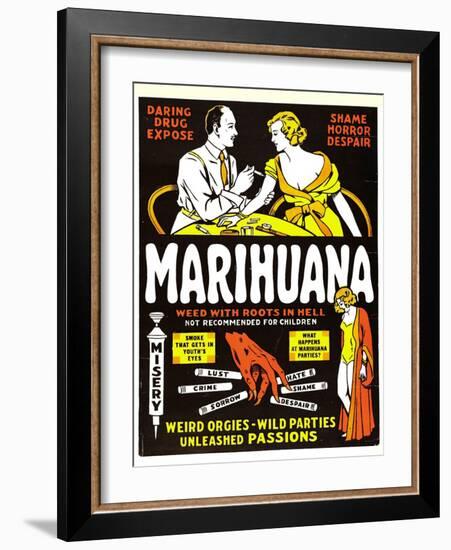 Marihuana, (aka Marihuana, the Weed with Roots in Hell!), 1936-null-Framed Art Print