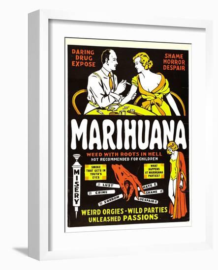 Marihuana, (aka Marihuana, the Weed with Roots in Hell!), 1936-null-Framed Art Print