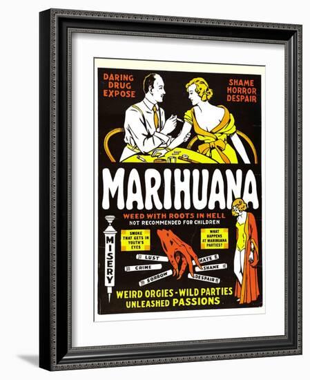 Marihuana, (aka Marihuana, the Weed with Roots in Hell!), 1936-null-Framed Art Print