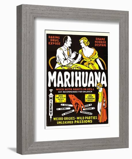 Marihuana, (aka Marihuana, the Weed with Roots in Hell!), 1936-null-Framed Art Print