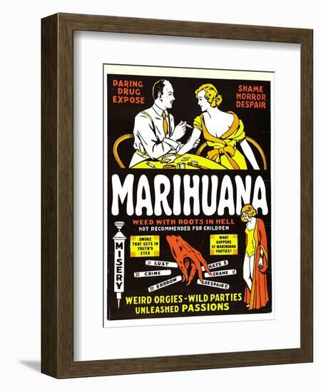 Marihuana, (aka Marihuana, the Weed with Roots in Hell!), 1936-null-Framed Art Print